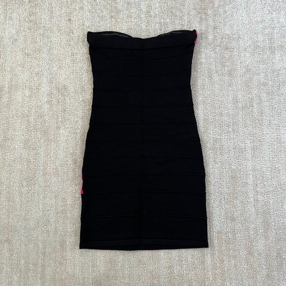 Wow Couture Bodycon Strapless Bandage Mini Dress S Summer Cocktail - Picture 4 of 9
